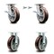 Service Caster 8 Inch Kingpinless Poly on Polyolefin Caster Brake and Swivel Lock 2 Rigid, 2PK SCC-KP30S820-PPUR-SLB-BSL-2-R-2 - alternate 1